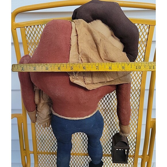 Creepy Primitive Folk Art Doll 22" Handmade Painted Fabric Halloween Decor - Picture 7 of 11